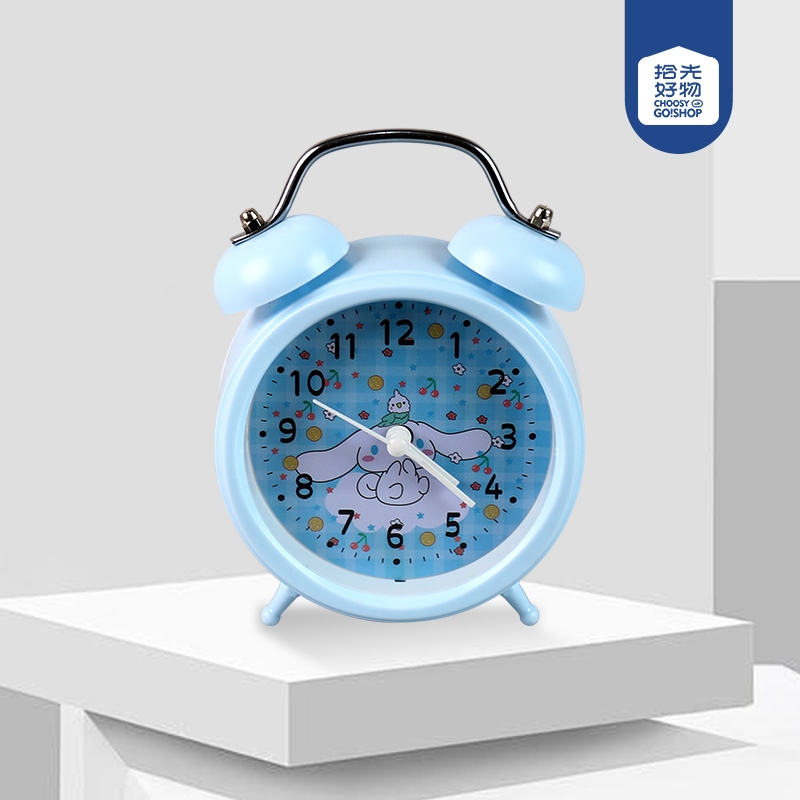 HR-8075A Redondo Dibujos Animados Digital Segundo Movimiento de Alarma Reloj de Movimiento (Color Mezclado) 2
