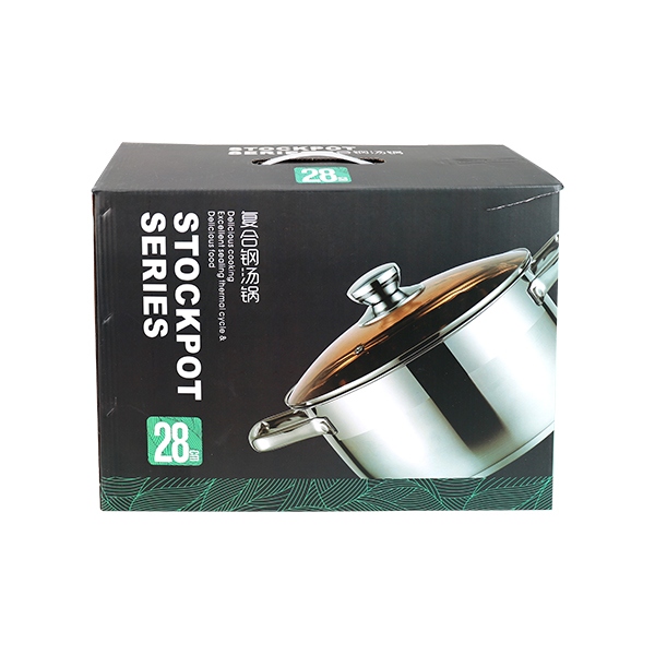 28cm304 Aishang Soup Pot with Beech Handle 4